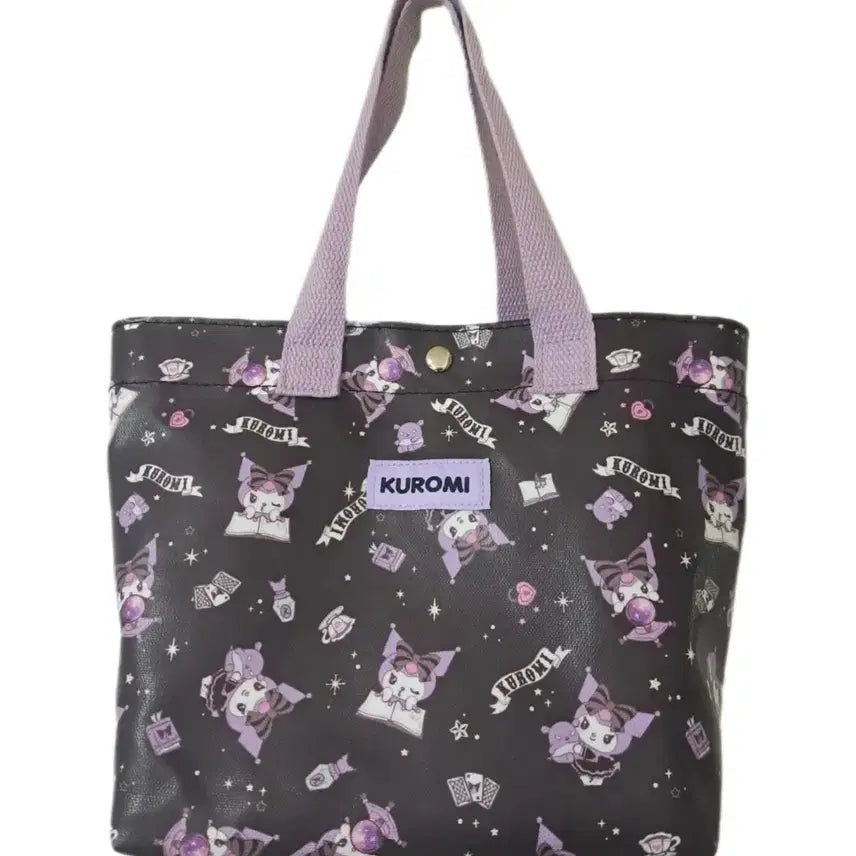 [BUNJANG] Sanrio Kuromi Pattern Tote Bag Beach Bag / 수입 정품 산리오 쿠로미 패턴 토트백 비치 가방