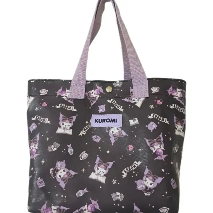 [BUNJANG] Sanrio Kuromi Pattern Tote Bag Beach Bag / 수입 정품 산리오 쿠로미 패턴 토트백 비치 가방