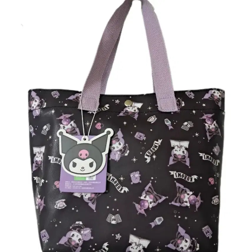 [BUNJANG] Sanrio Kuromi Pattern Tote Bag Beach Bag / 수입 정품 산리오 쿠로미 패턴 토트백 비치 가방