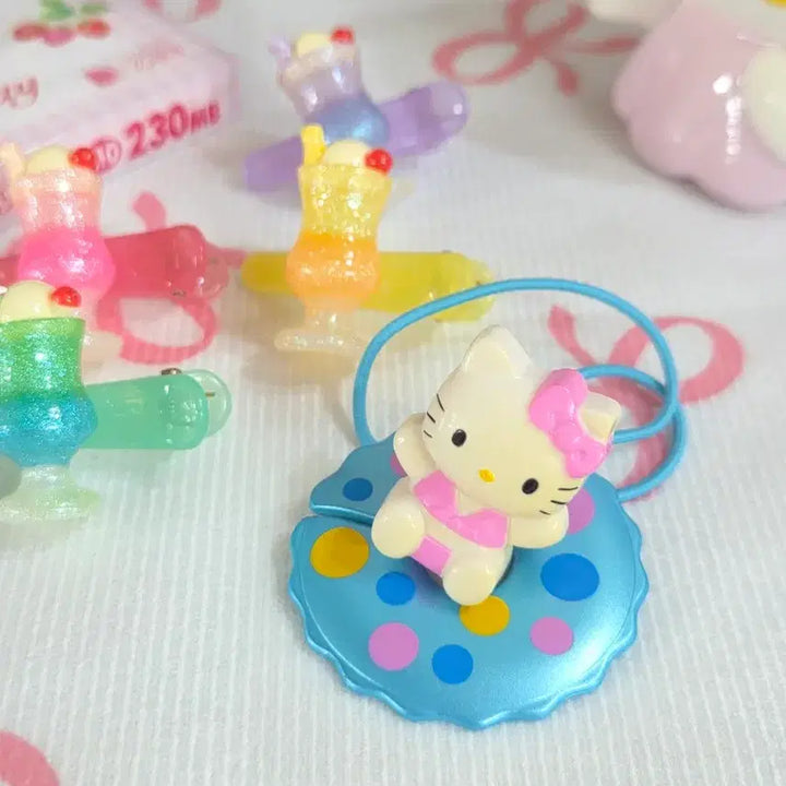 [BUNJANG] Vintage Kitty Hair Tie / 고전키티 헤어끈 머리끈 수영키티