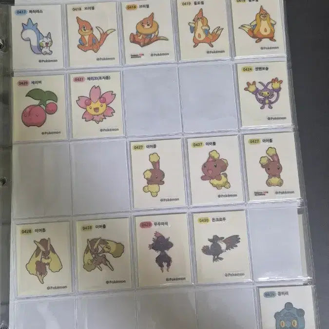 [BUNJANG] Pokemon Gen 4 134 Types Sticker Set / 포켓몬 띠부씰 4세대 134종 /포켓몬스터 / 포켓몬 레진