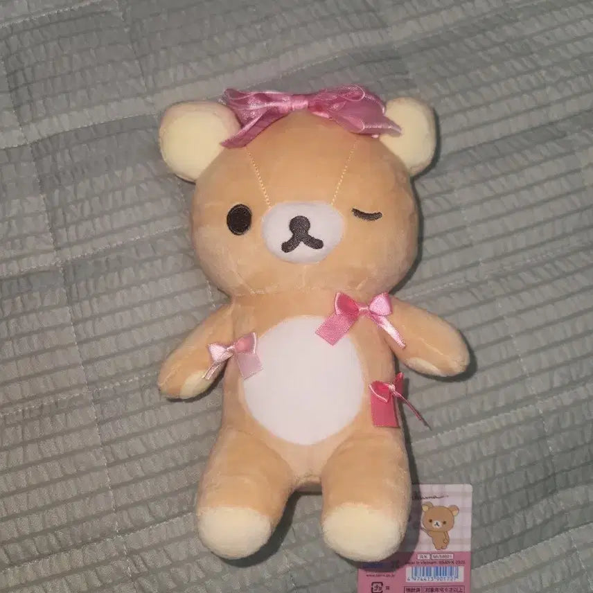 [BUNJANG] San-X Rilakkuma Ribbon Plush Doll / 산엑스 리본 리락쿠마 인형