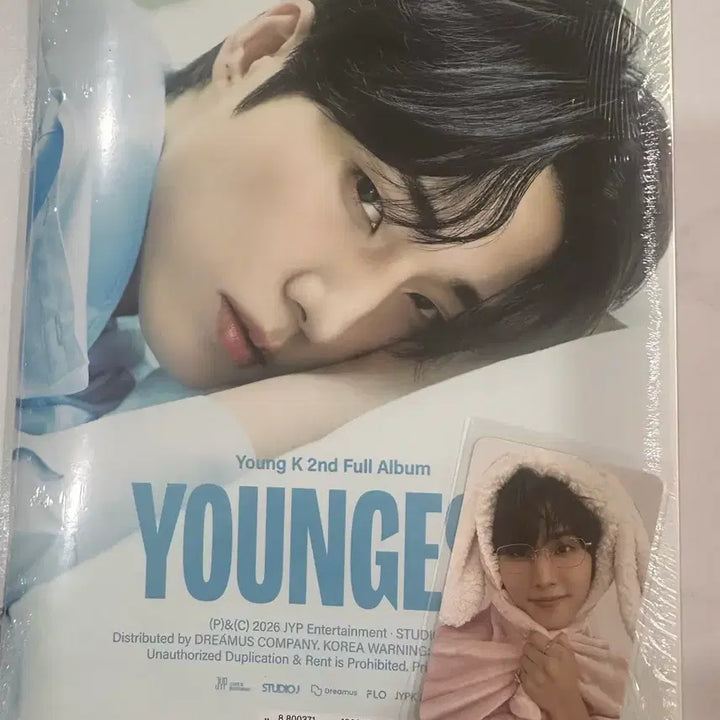 [BUNJANG] Young K YOUNGEST Withmu Sealed Album + Bunny Glasses Photocard / 영케이 YOUNGEST 위드뮤 미개봉 앨범 + 토끼담요 안경 포카 급처