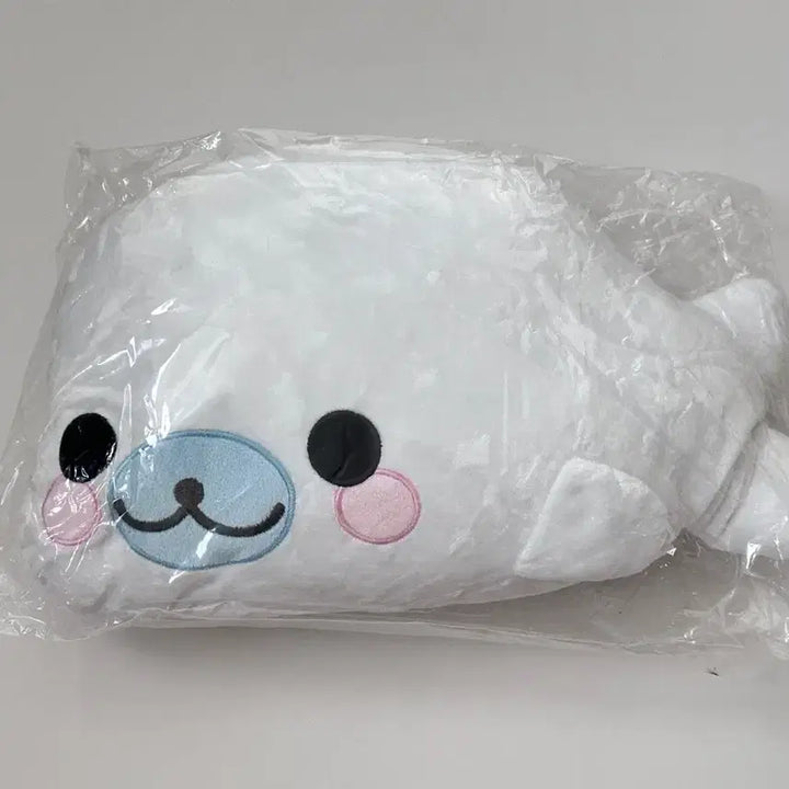 [BUNJANG] San-X Mamegoma Large Plush Pillow Cushion / 고전 산엑스 대형 마메고마 옆모습 온냉 인형 베개 쿠션 새상품