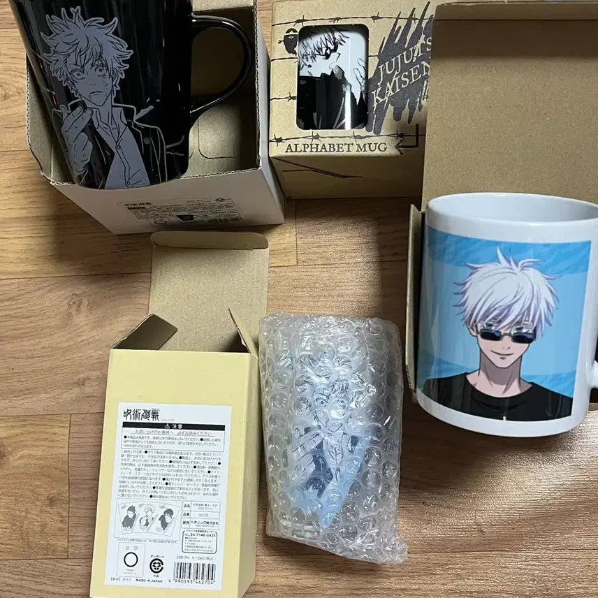 [BUNJANG] Jujutsu Kaisen Satoru Gojo Mug Set / 주술회전 고죠 머그컵 4종 일괄판매