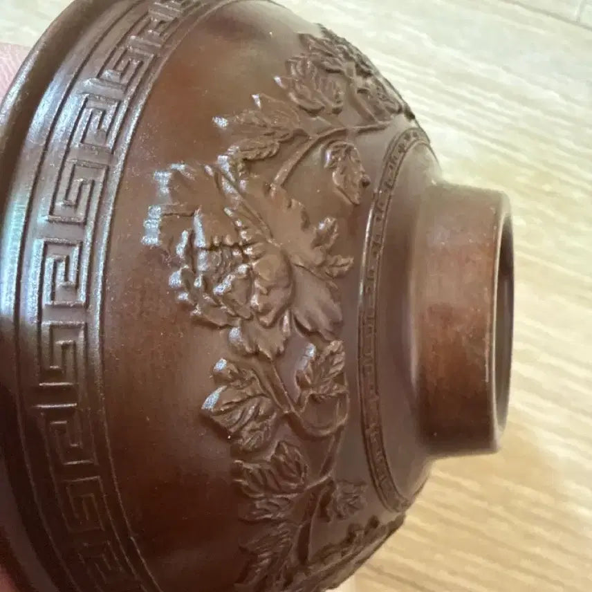 [BUNJANG] Vintage Lacquerware Bowl with Floral Motif / 빈티지 옻칠 문양 볼