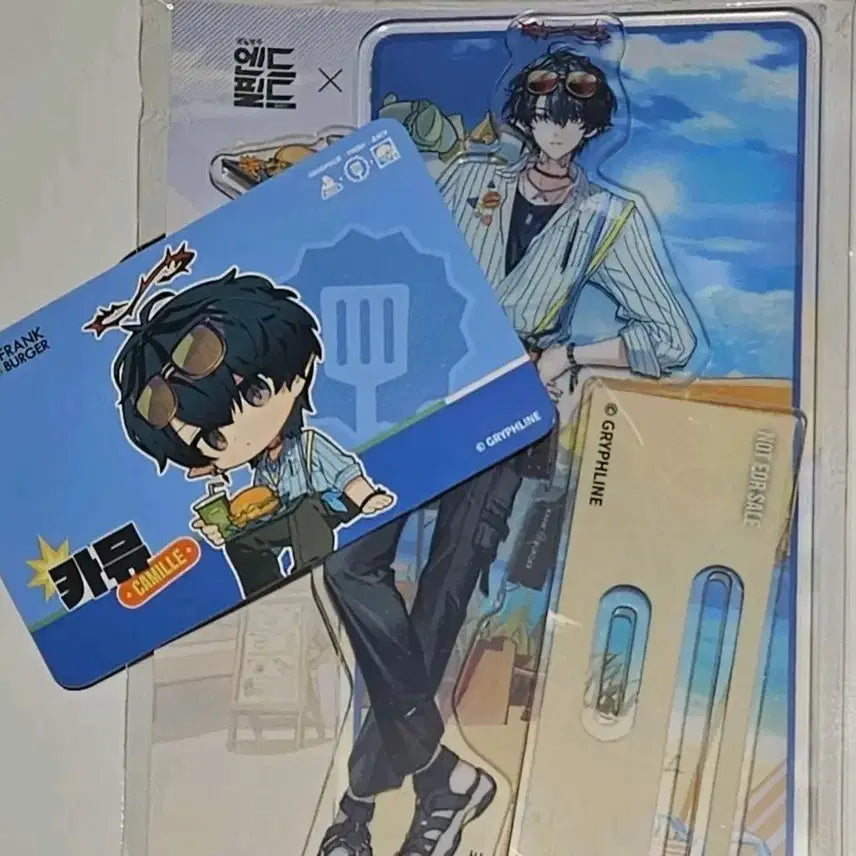 [BUNJANG] Arknights Endfield Camus Frank Burger Collaboration Acrylic Stand &amp; Photocard / 명일방주 엔드필드 카뮤 프랭크버거 콜라보 아크릴스탠드 포토카드 포카