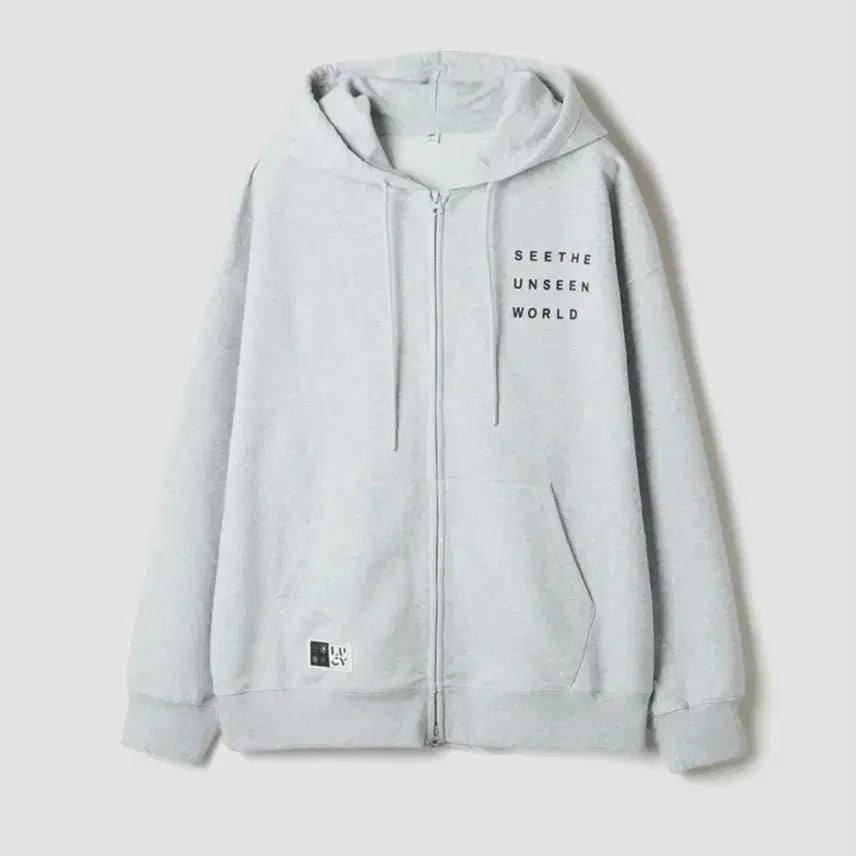 [BUNJANG] Lucy Hoodie Zip-up Gray Size S / 루시 후드 집업 회색