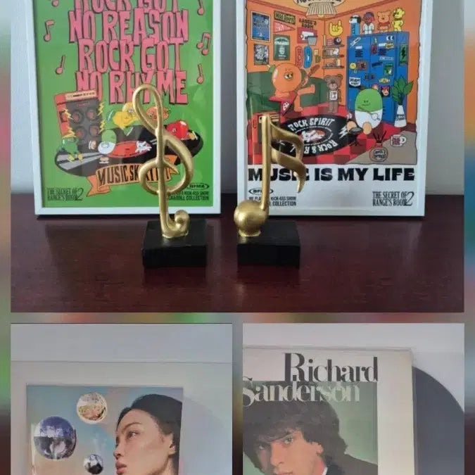[BUNJANG] Lee Hi LP, Richard LP, Music Themed Decor Bundle / 이하이lp,Richard lp 2장,음악관련장식품 일괄판매