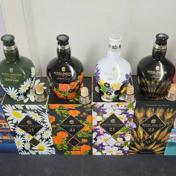 [BUNJANG] Royal Salute 21 Year Old Commemorative Edition Whisky Empty Bottles (Set of 6) / 로얄살루트 21년 기념 에디션 위스키 6종 공병