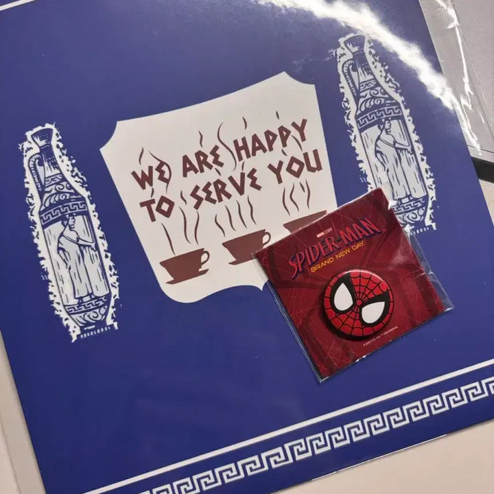 [BUNJANG] Spider-Man Sealed Letter &amp; Badge Set / 미개봉 스파이더맨 편지,뱃지