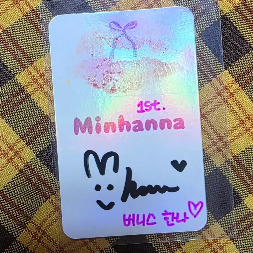 [BUNJANG] Min Hanna Racing Model Signed Kiss Photocard / 레이싱모델 민한나 kiss 포토카드