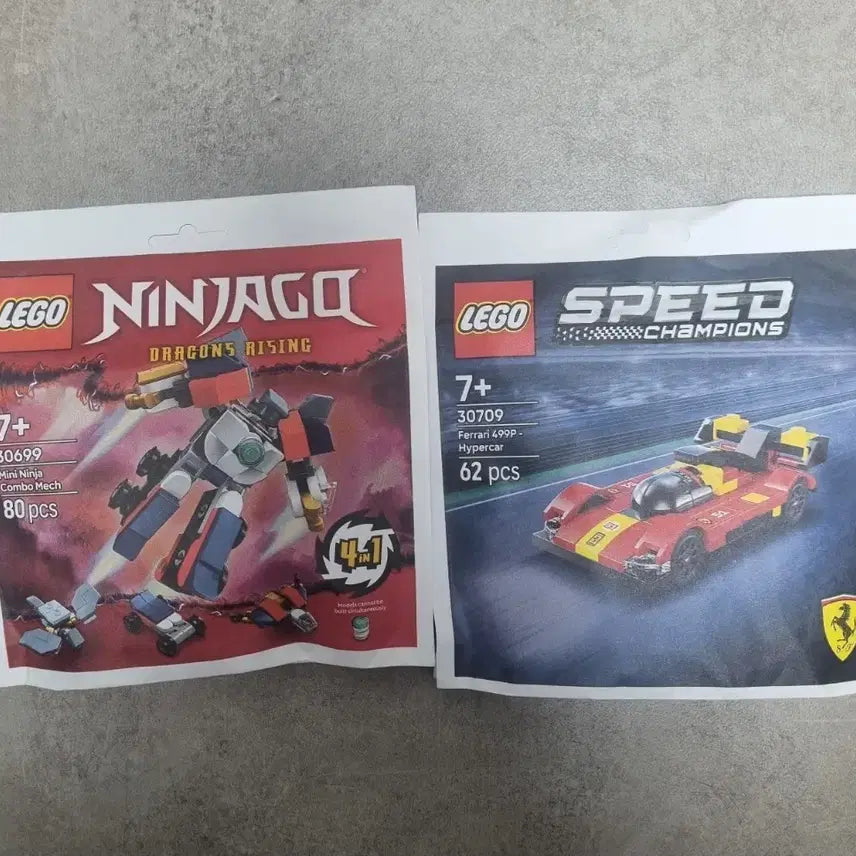 [BUNJANG] LEGO Ninjago 30699 Mini Ninja Combo Mech &amp; Speed Champions 30709 Ferrari 499P Hypercar Polybag Bundle Set / (새상품) 레고 닌자고 30699 + 스피드 챔피언 30709 폴리백 일괄