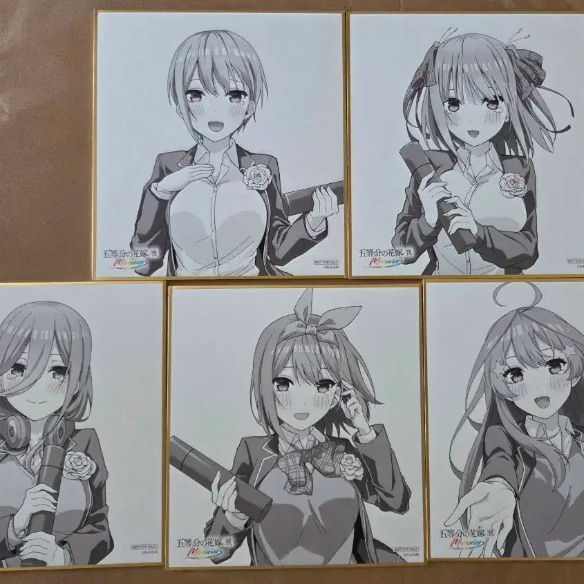[BUNJANG] The Quintessential Quintuplets Shikishi Art Board Bundle Set / 일괄) 오등분의 신부 색지    5등분의 신부