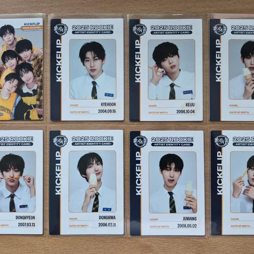 [BUNJANG] Teleca K-Pop Rookie Kickflip Student ID + Team Card 8-Piece Bundle Set / 2025 테레카 KPOP 루키 킥플립 학생증 + 팀카드 8장랏 판매합니다.
