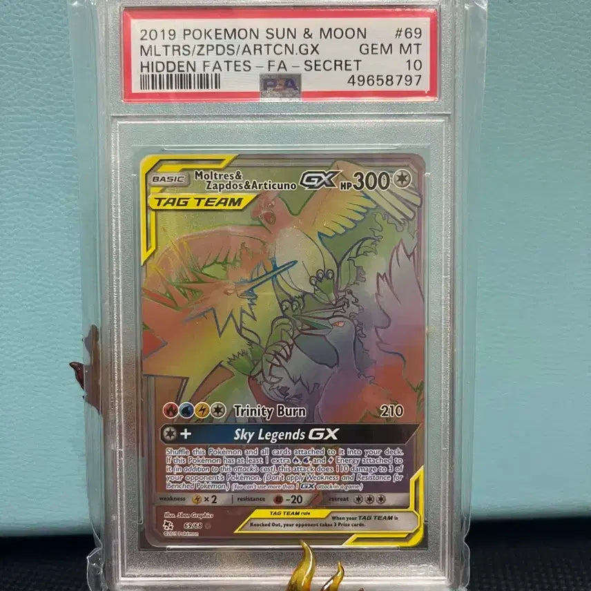 [BUNJANG] PSA 10 Moltres &amp; Zapdos &amp; Articuno GX 69/68 Card - Hidden Fates / [PSA 10 최고 등급] 2019 포켓몬 카드게임 몰트레스 &amp; 썬더 &amp; 프리져 GX 69/68