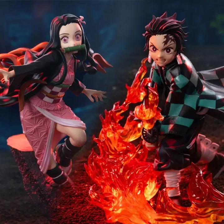 [BUNJANG] Demon Slayer Tanjiro &amp; Nezuko Xross Link Figure Set (Sealed) / (미개봉) 귀멸의 칼날 탄지로&amp;네즈코 피규어 세트 Xross Link