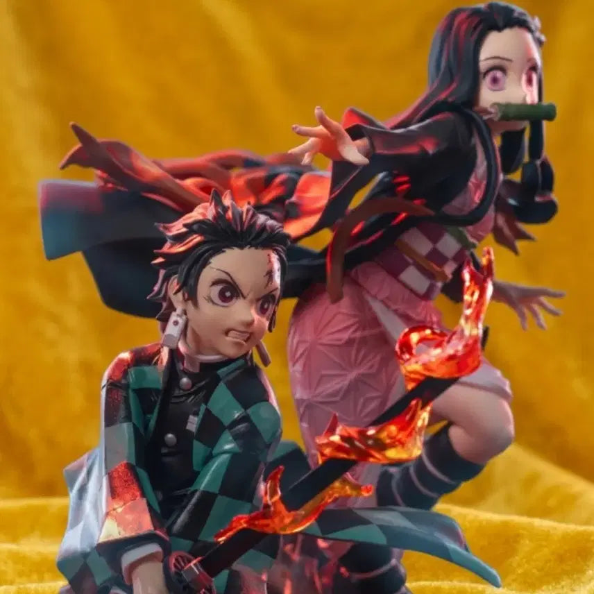 [BUNJANG] Demon Slayer Tanjiro &amp; Nezuko Xross Link Figure Set (Sealed) / (미개봉) 귀멸의 칼날 탄지로&amp;네즈코 피규어 세트 Xross Link