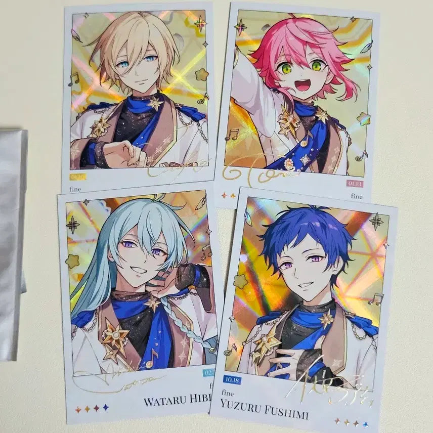 [BUNJANG] Ensemble Stars! Mofun Popup Polaroid Bundle Set - Koga, Tsugaru, Tori, Yuzuru / [일괄] 앙스타 모펀 팝업 폴라로이드 피네 에이치 와타루 토리 유즈루