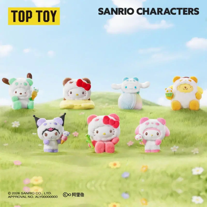 [BUNJANG] Toptoy Sanrio Colorful Panda Pompompurin Figure / 탑토이 산리오 컬러풀 판다 피규어 폼폼푸린