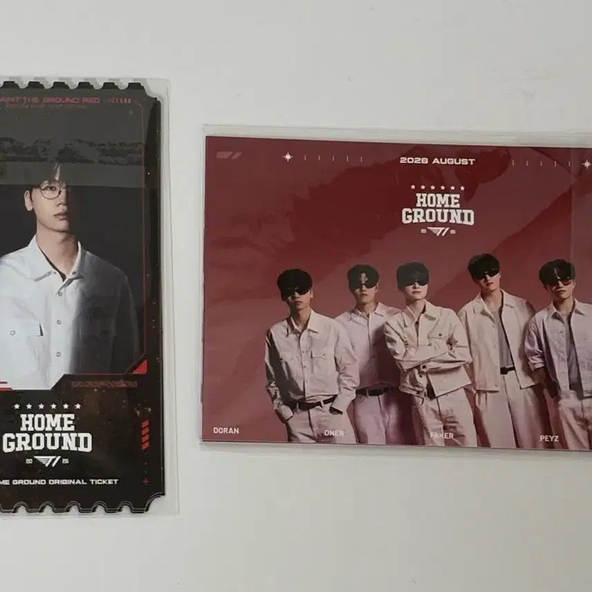 [BUNJANG] T1 Faker Homeground Original Ticket Day 2 + Postcard (5-Member Set) / T1 티원 홈그 오리지널 티켓 day 2 + 엽서 (5인세트)