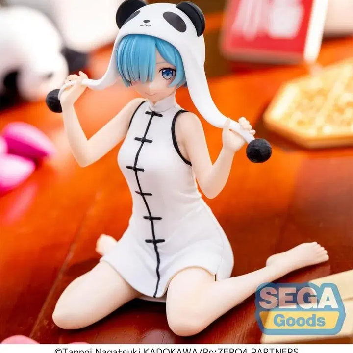[BUNJANG] Sega Re:Zero Ram Figure Panda Hat Ver. (Sealed) / 정품미개봉) 세가 리제로 렘 피규어 팬더 모자 ver