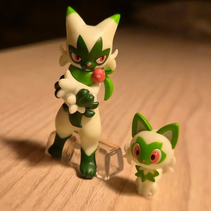 [BUNJANG] Pokémon Scale World Rowlet &amp; Litten Figure Set / 포켓몬 스케일월드 나로테+나오하 냐로테 냐오하 피규어