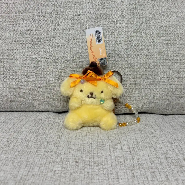[BUNJANG] Sanrio Pompompurin Ribbon Core Keyring Plush / 정품 산리오 리본코어 폼폼푸린 키링 인형