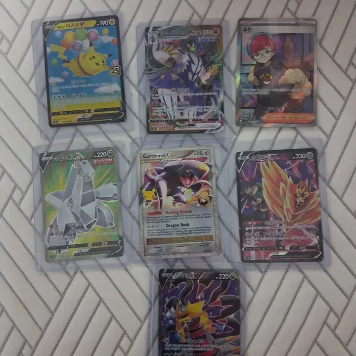 [BUNJANG] Pokemon Cards - Set of 7 / 포켓몬카드7종