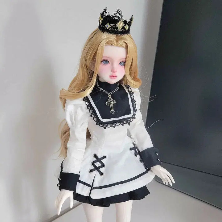 [BUNJANG] Nansing Type MSD Doll Head (Mia-bag Skintone, Soft PVC) - Makeup Applied / 풀박스 구관 msd 헤드 구체관절인형 메이크업된 헤드