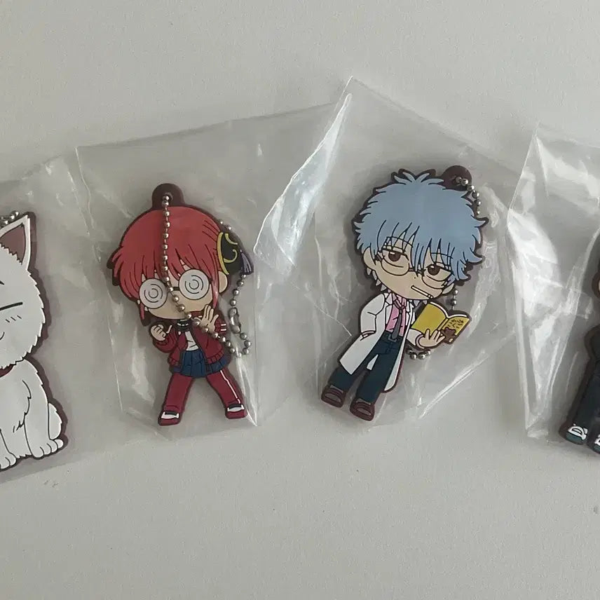 [BUNJANG] Gintama 3Z Gachapon H Prize Rubber Strap Yorozuya Bundle Set / 은혼 삼젯 쿠지 H상 러버스트랩 요로즈야 일괄