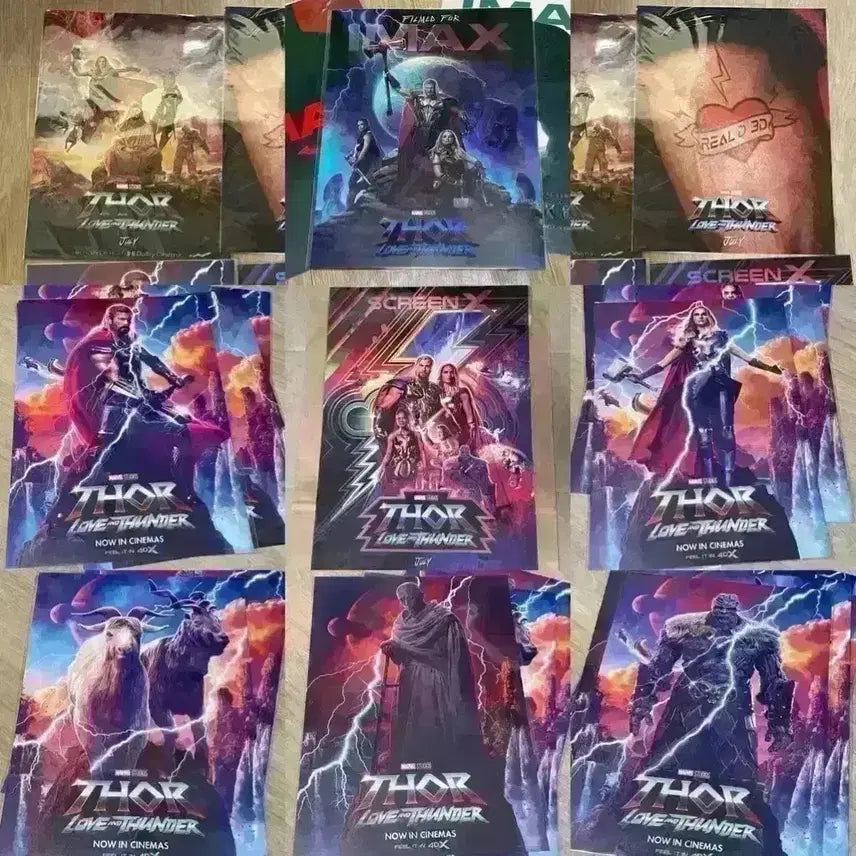[BUNJANG] Thor: Love and Thunder Special Screen Posters and Collectibles / 토르 러브앤썬더 4DX 돌 포스터 아이맥스 스크린엑스 리얼디 특별관 포스터 씨네큐 필름마크 아트카드 오티 오리지널티켓북포스터