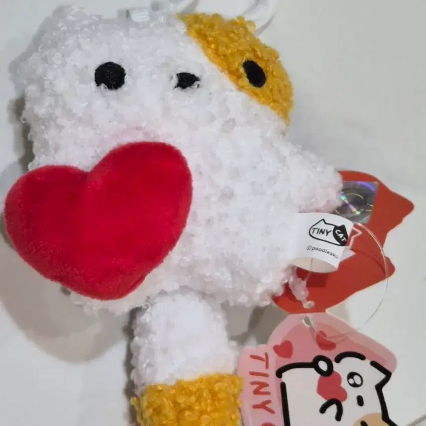 [BUNJANG] Tinycat Heart In-seong-i Charm / 타이니캣 하트 인형 키링