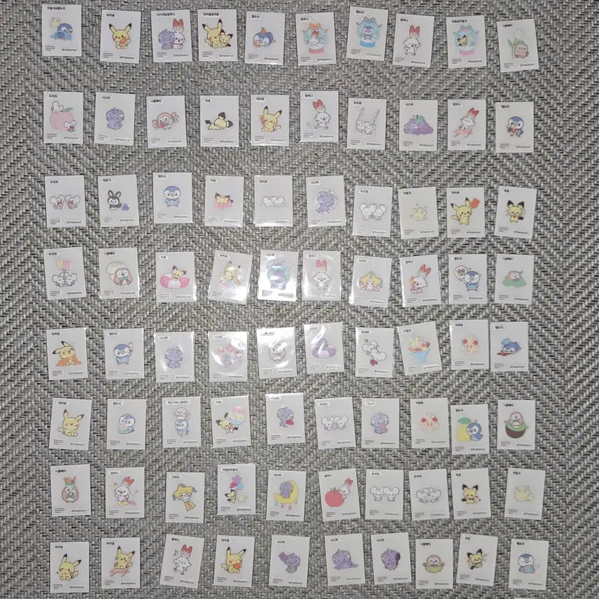 [BUNJANG] Pokemon Pokepiece Ppikki All 114 Types / 포켓몬 포켓피스 띠부씰 전종
