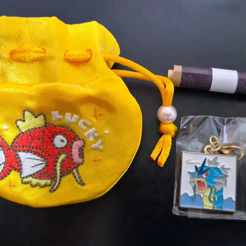 [BUNJANG] Magikarp Lucky Bag Metal Charm - Gyarados / 잉어킹 복주머니 메탈참_승승장구(갸라도스)