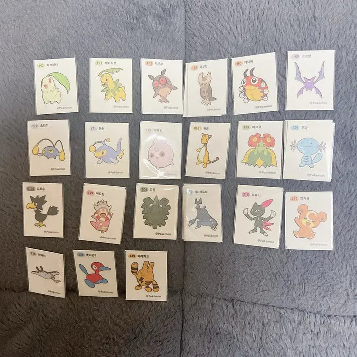 [BUNJANG] Pokemon 2nd Gen Stickers / 포켓몬 띠부씰 2세대 개별/일괄 판매