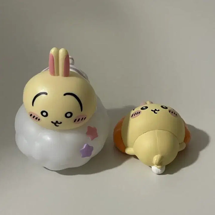 [BUNJANG] Chiikawa Usagi Sleepy Cloud Mood Lamp Figure Bundle Set / 일괄) 치이카와 우사기 나라분데스 구름 위에서 잘자 무드등 라이트 피규어