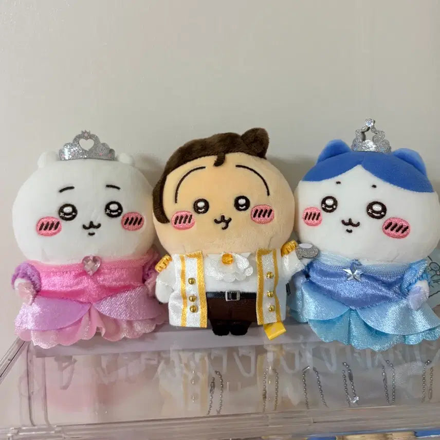 [BUNJANG] Chiikawa Hachiware Usagi Bundle Set Mascot Plush Toys / 일괄) 프린세스 공주 치이카와 하치와레 왕자 우사기 마스코트 인형