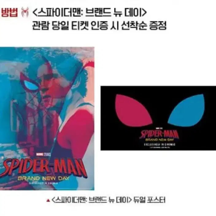 [BUNJANG] Spider-Man: Brand New Day Dual PET Poster Pin Badge Set / [스파이더맨: 브랜드 뉴 데이] 듀얼/PET포스터/핀뱃지
