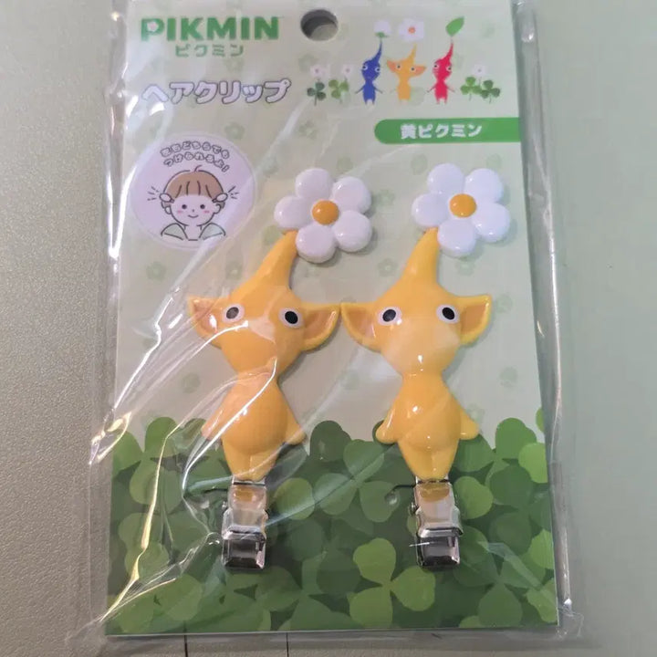 [BUNJANG] Yellow Pikmin Hairpin Hair Clip / 노랑 피크민 헤어핀 헤어클립 (새상품)