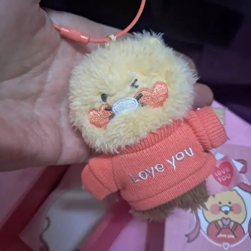 [BUNJANG] Kakao Friends Chunsik Sweet Heart Keyring / 춘식 스윗 하트 키링
