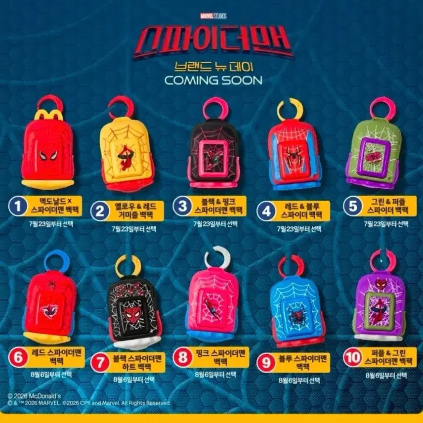 [BUNJANG] Spider-Man Happy Meal Backpack 