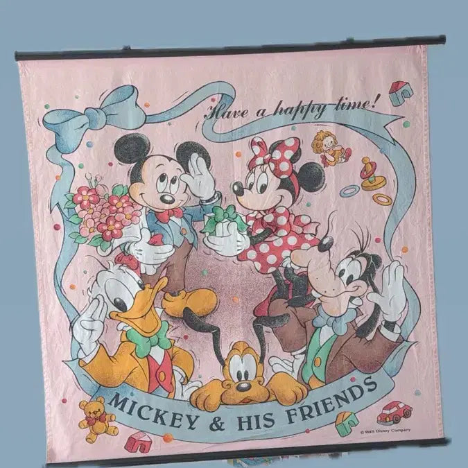 [BUNJANG] Disney Mickey &amp; Minnie Fabric / 디즈니 미키미니 패브릭