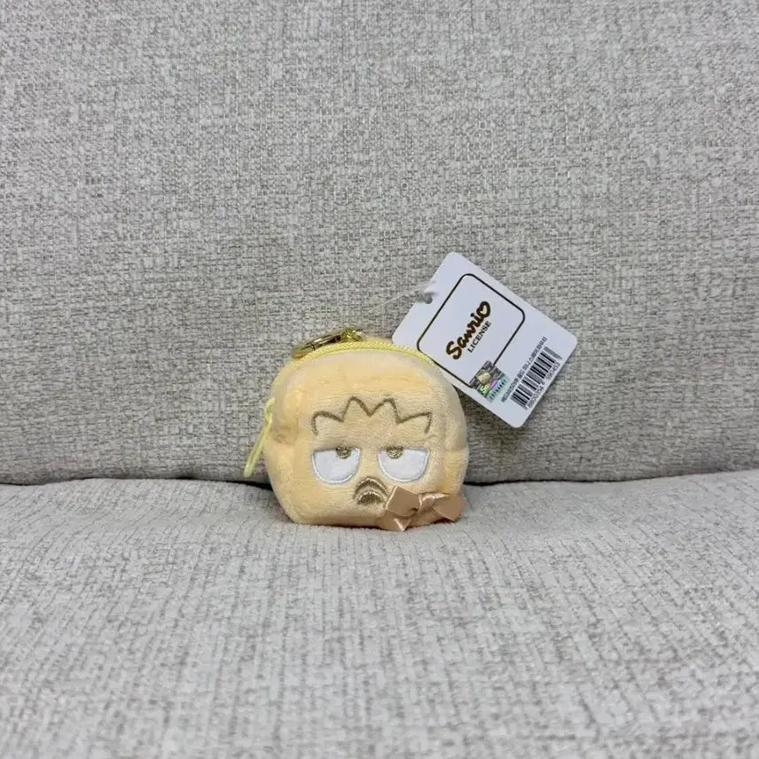 [BUNJANG] Sanrio Badtz-Maru Mini Gold Square Pouch Bag Charm Keychain Doll / 정품 산리오 배드바츠마루 미니 골드 스퀘어 파우치 가방고리 키링 인형