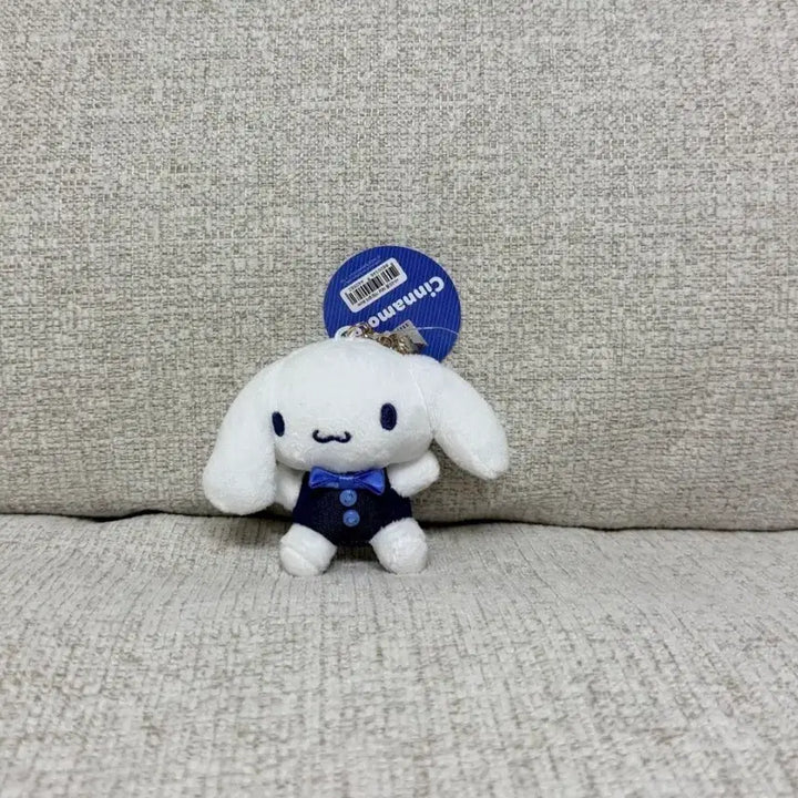 [BUNJANG] Sanrio Cinnamoroll Denim Bag Charm 8cm Keychain Doll / 정품 산리오 시나모롤 데님 대님 가방고리 8cm 키링 인형