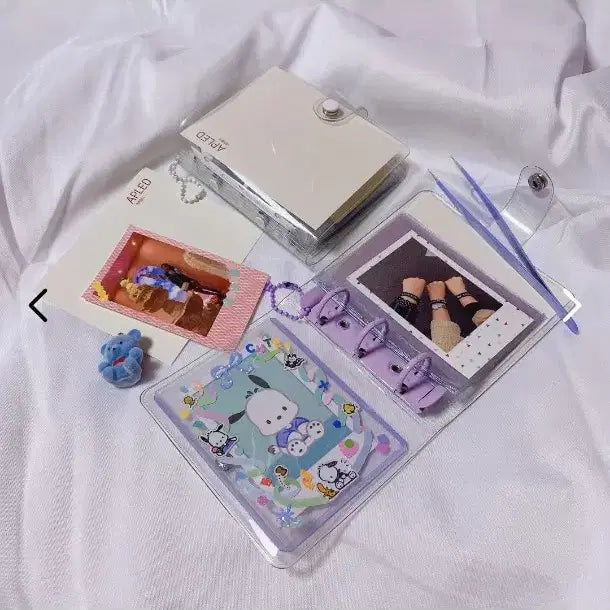 [BUNJANG] AP.L.D 3-Ring Binder Glitter Purple (Set of 4) / 에이플디 3공 포토카드 바인더 콜북 속지 글리터 퍼플