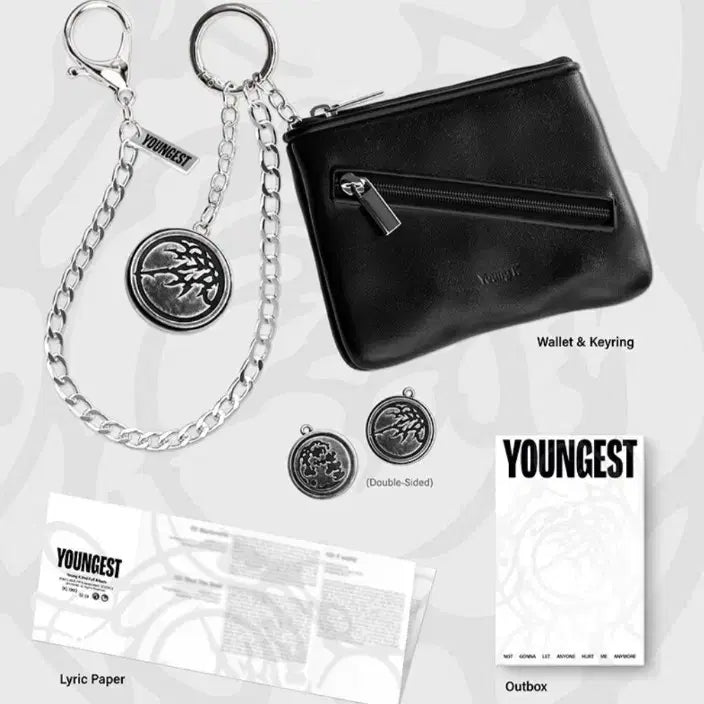 [BUNJANG] Young K YOUNGEST Wallet &amp; Keyring Version Album Components / 영케이 영기스트 월렛&amp;키링버전 구성품 전제포함