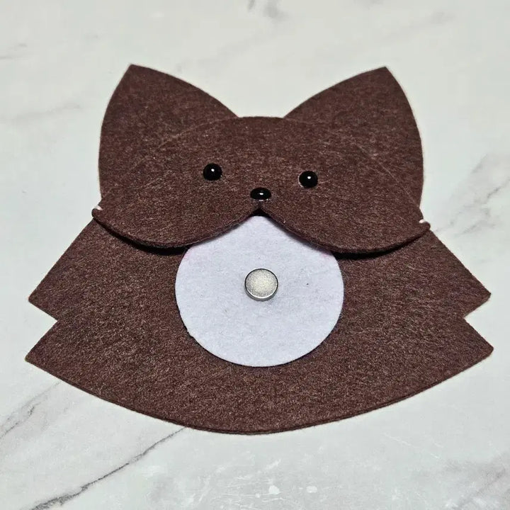 [BUNJANG] Handmade Furry Animal Felt Ita Bag Can Badge Cover / 수제 주문제작 핸드메이드 이타백 퍼리 동물 펠트 캔뱃지 커버