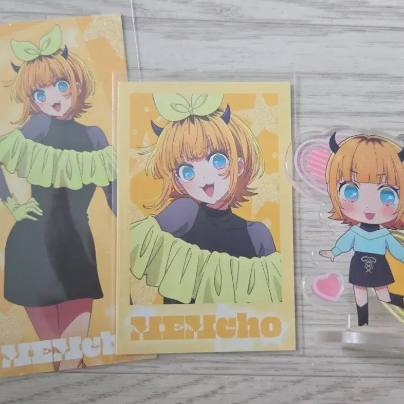 [BUNJANG] Oshi no Ko Mem-cho Nya-ko Acrylic Stand Bookmark Photocard / 최애의 아이 멤쵸 메무쵸 아크릴스탠드 북마크 포카 카드 애니플러스 카페 콜라보