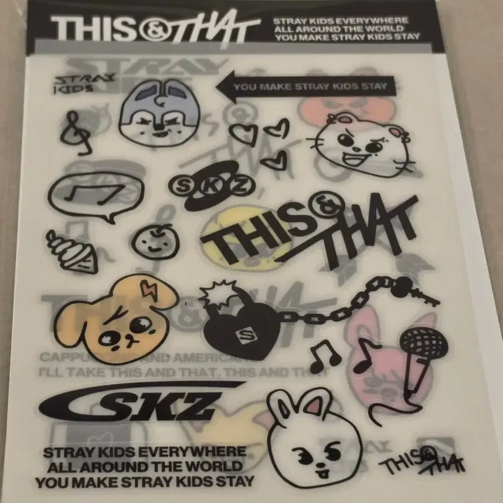 [BUNJANG] Stray Kids Discomfort Tattoo Sticker / 스트레이키즈 디스앤뎃 팝업 타투스티커